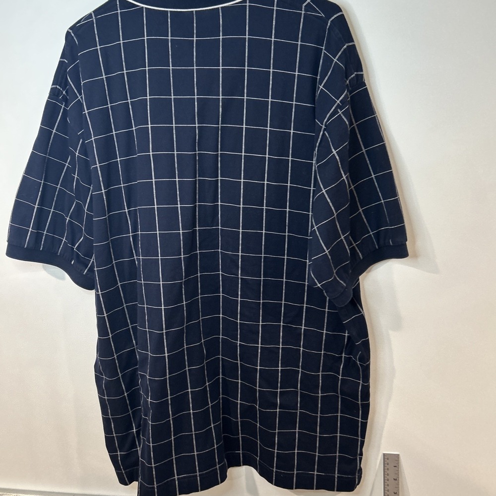 Nautica Navy/White Plaid Mens Cotton Polo Shirt Size XXL - Picture 6 of 8